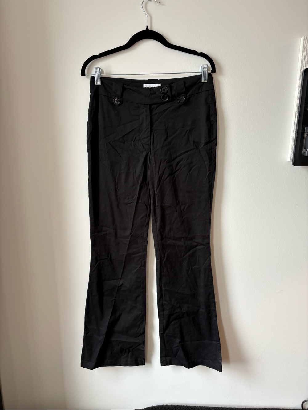 Princess Polly Black Flare Trousers